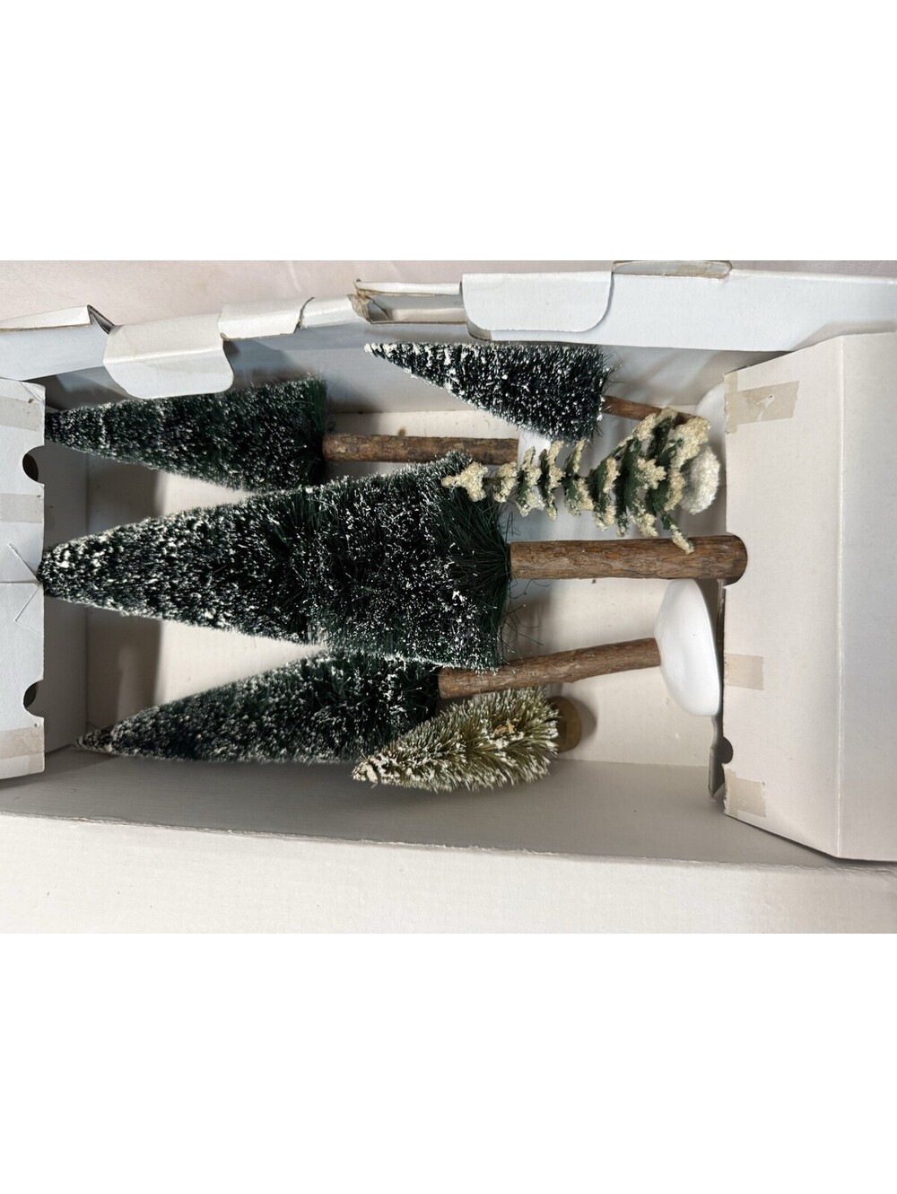 Dept 56 Village Snowy Evergreens - Set of 5 Large Trees 52614 Christmas Village